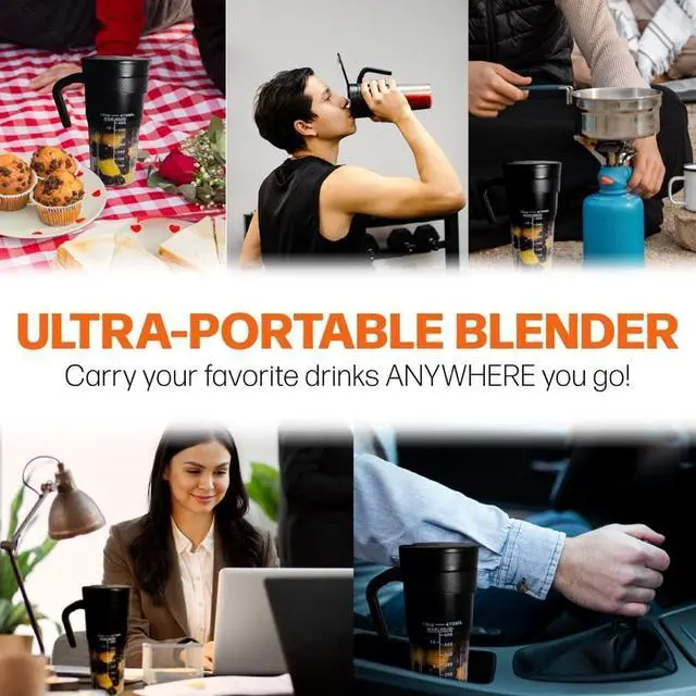 Alt view image 5 of 6 - Maika - Portable blender rechargeable type c personal blender, mini blender, smoothie blender, licuadora portatil blender for shakes and smoothies QR code access to Natural Restore Health Program