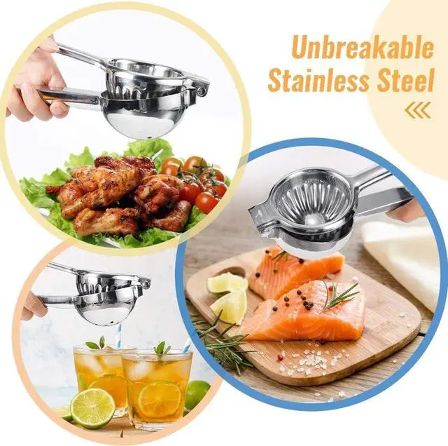 Alt view image 4 of 7 - Upgraded Lemon Squeezer meidong Super Stainless Steel 304 Hand Press Juicer Manual Citrus for Juicing Lemon & Limes, Vegetables