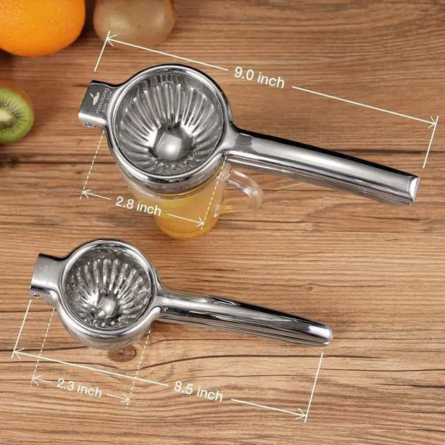 Alt view image 6 of 7 - Upgraded Lemon Squeezer meidong Super Stainless Steel 304 Hand Press Juicer Manual Citrus for Juicing Lemon & Limes, Vegetables