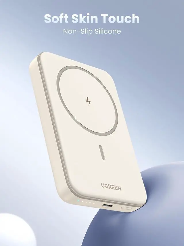 Alt view image 4 of 7 - UGREEN Magnetic Power Bank Compatible with Magsafe, 20W USB C Fast Charge Portable Charger 10000mAh Battery Pack, PD Fast Charge for iPhone 15 Pro Max, 15,14 Plus, 13, 12 Series with 60W USB C Cable