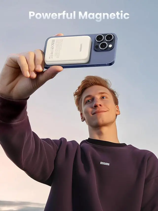 Alt view image 6 of 7 - UGREEN Magnetic Power Bank Compatible with Magsafe, 20W USB C Fast Charge Portable Charger 10000mAh Battery Pack, PD Fast Charge for iPhone 15 Pro Max, 15,14 Plus, 13, 12 Series with 60W USB C Cable