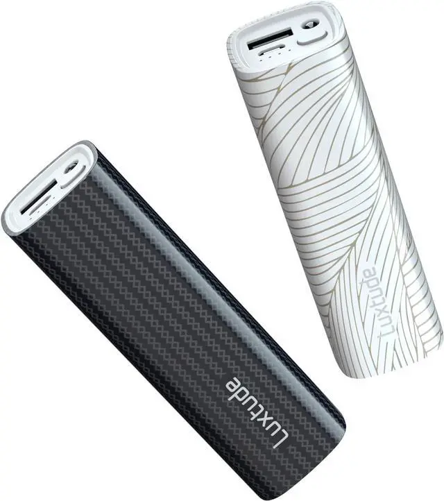 Main image of Luxtude 10000mAh Small Portable Charger with Flashlight, Mini & Lightweight Power Bank, Compact External Battery Pack Lipstick Portable Phone Charger for iPhone, Android, Samsung, etc (2 Pack 5000mAh)