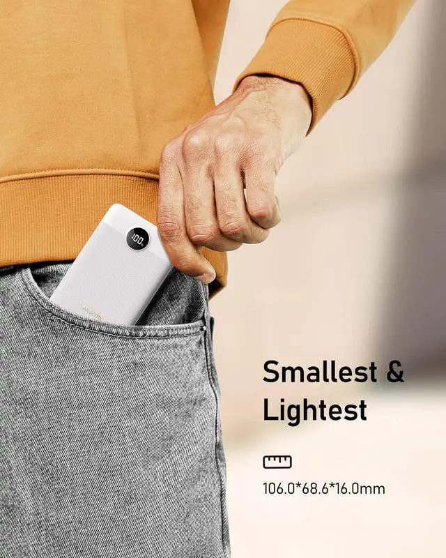 Alt view image 3 of 7 - VEEKTOMX Mini Portable Charger 10000mAh, 22.5W PD&QC 3.0 USB C Fast Charging Power Bank, Small Battery Pack with LED Display, Travel Essential Slim Battery Bank Compatible with iPhone,Samsung, etc