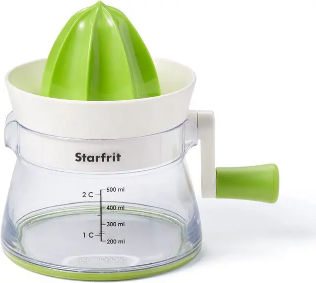 Alt view image 2 of 5 - Starfrit Easy Juicer - Crank-Operated Citrus Juicer - 2-Cup Capacity - Stable base - Green