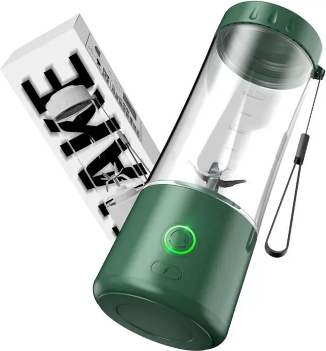 Main image of Portable Blender USB Rechargeable, Hotsch Personal Size Blender for Shakes and Smoothies, Strong Cutting Power with Six Blades, 13.5 Oz Mini Juicer Cup for Sports, Travel and Outdoors (13.5oz green)