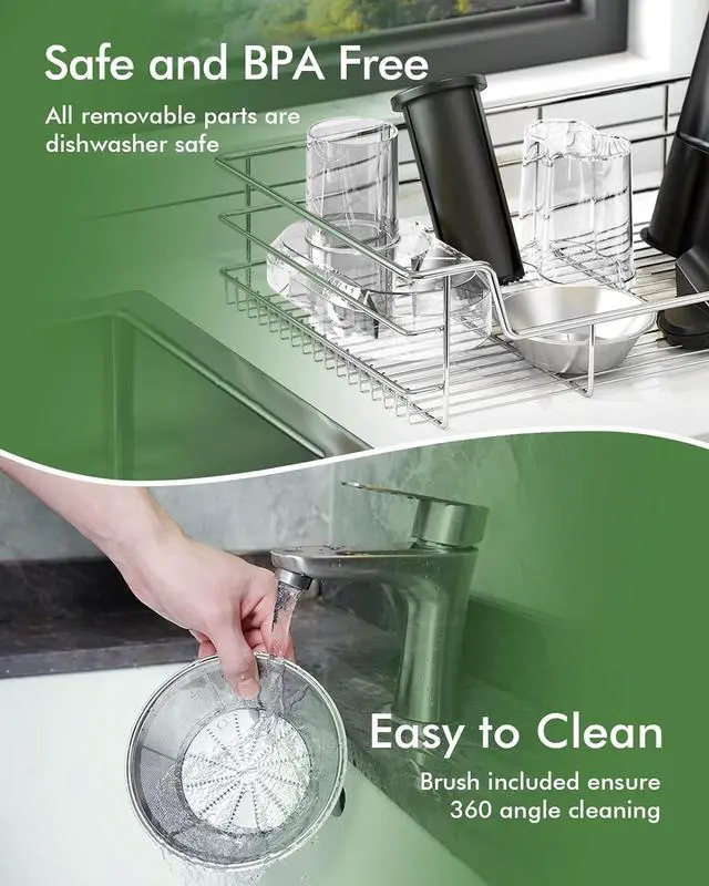 Alt view image 7 of 7 - Juicer Machines, SiFENE Compact Centrifugal Juicer Extractor, Juice Maker for Vegetable and Fruit with 3-Speed Setting, BPA Free, Easy to Clean, Black