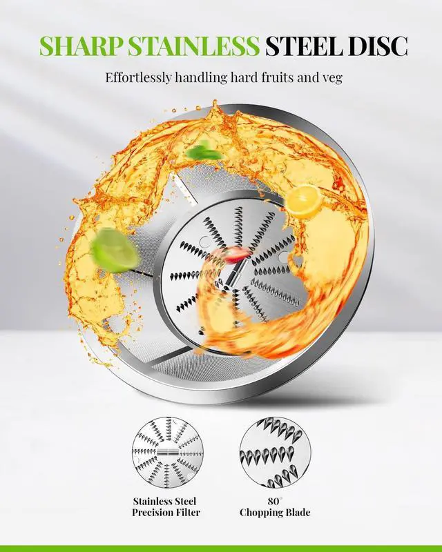 Alt view image 6 of 7 - GDOR 800W Juicer Machine, 3 Speeds Juicer, Quick Juicing Juice Extractor, Centrifugal Juicer for Fruits and Vegetables, Juicers with 2.5Feed Chute, Easy to Clean, Includes Cleaning Brush, BPA Free