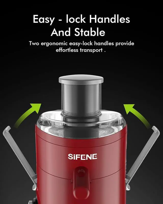 Alt view image 5 of 7 - SiFENE Compact Juicer Machine with 2.5" Wide Chute, High-Speed, Easy-to-Use, Space-Saving, Easy Clean & BPA-Free for Juicing Beginners, Satisfying Juice Cravings in No Time