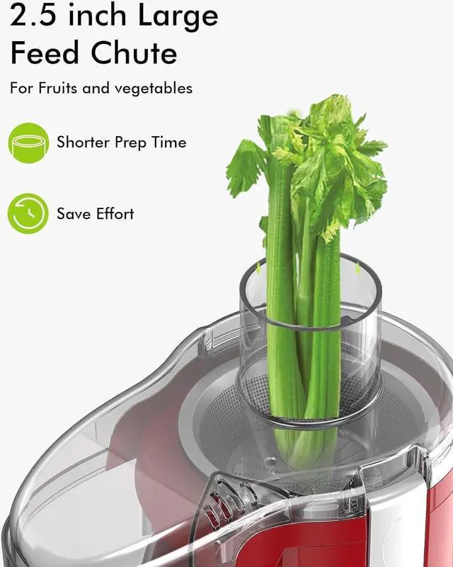Alt view image 6 of 7 - SiFENE Compact Juicer Machine with 2.5" Wide Chute, High-Speed, Easy-to-Use, Space-Saving, Easy Clean & BPA-Free for Juicing Beginners, Satisfying Juice Cravings in No Time