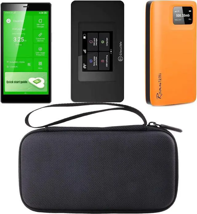 Alt view image 5 of 7 - JINMEI Hard EVA Carrying Case Compatible with for GlocalMe DuoTurbo 4G LTE WiFi Mobile Hotspot/GlocalMe G4 Pro 4G LTE Mobile Hotspot Router Storage Case.