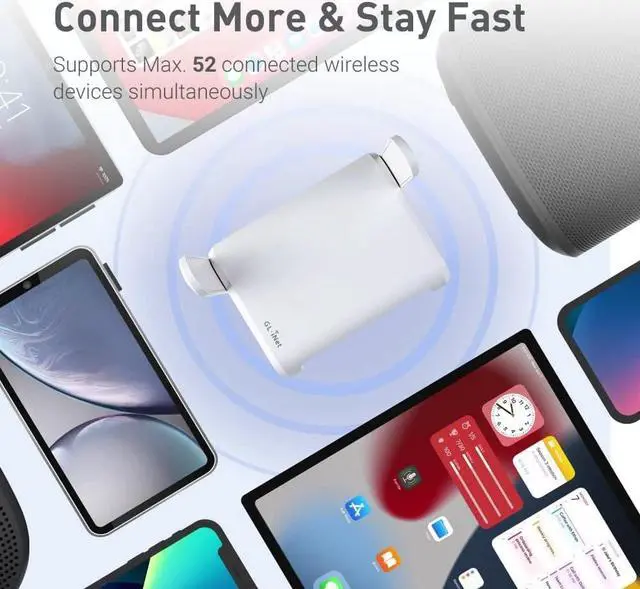 Alt view image 6 of 6 - GL.iNet GL-SFT1200 (Opal) Secure Travel WiFi Router  AC1200 Dual Band Gigabit Ethernet Wireless Internet | IPv6 USB 2.0 MU-MIMO DDR3 |128MB Ram Repeater Bridge Access Point Mode