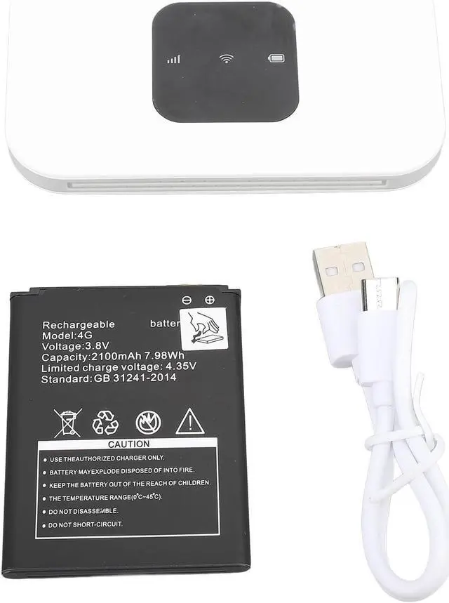 Alt view image 5 of 7 - 4G 150Mps LTE Mobile WiFi Router, Portable Pocket Hotspot Supports 10 Users, Travel WiFi Router with Micro SIM Card Insert 2100mAh Battery, 4G LTE Mobile WiFi for Windows 7 8 10