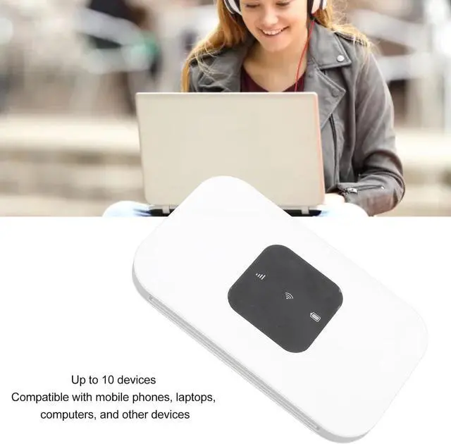 Alt view image 7 of 7 - 4G 150Mps LTE Mobile WiFi Router, Portable Pocket Hotspot Supports 10 Users, Travel WiFi Router with Micro SIM Card Insert 2100mAh Battery, 4G LTE Mobile WiFi for Windows 7 8 10