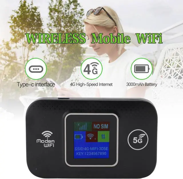 Alt view image 4 of 7 - 4G LTE Router, 300Mbps High Speed Portable WiFi Cordless Mobile Hotspot with SIM Card Slot, USB Powered Sharing Up to 10 WiFi Devices 4G Mobile WiFi for Europe