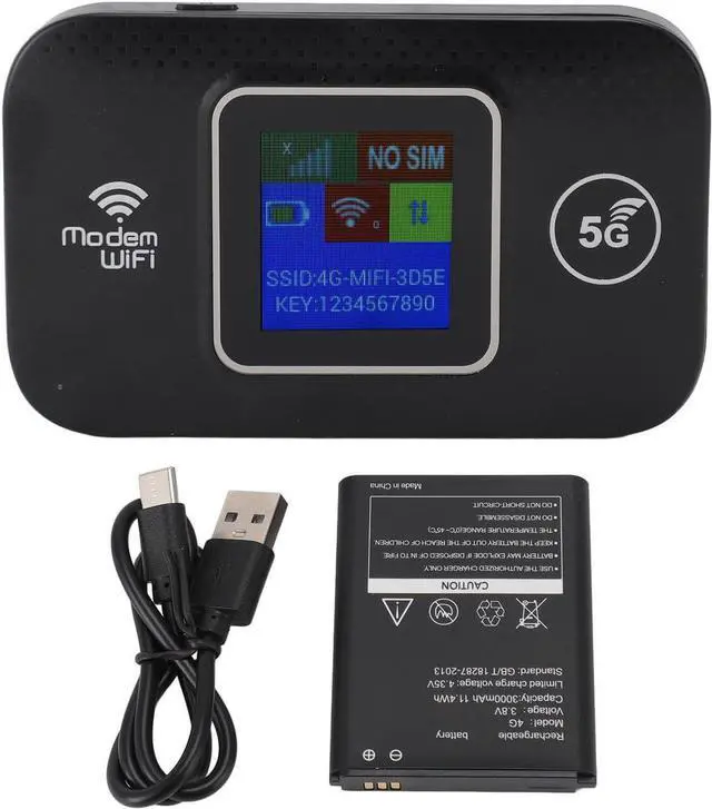 Main image of 4G LTE Router, 300Mbps High Speed Portable WiFi Cordless Mobile Hotspot with SIM Card Slot, USB Powered Sharing Up to 10 WiFi Devices 4G Mobile WiFi for Europe