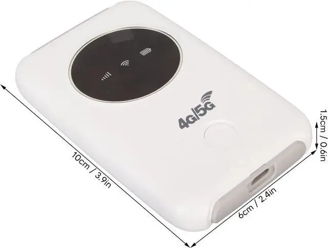 Alt view image 6 of 7 - Mobile WiFi Hotspot, 5G WiFi 300Mbps 4G 3G LTE Router with Sim Card Slot, Router Portable Mobile Hotspot for Laptop Smartphone, 3200MAh, Up to 10 WiFi Connect Devices