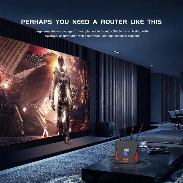 Alt view image 6 of 7 - KuWFi High Speed 4G LTE Router, 4g Wireless Router with sim Card Slot and 5dBi Antennas Suitable for for Bell/Rogers/Virgin in Canada