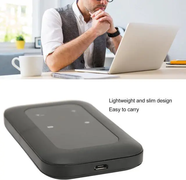 Alt view image 4 of 7 - 4G LTE Mobile Hotspot, 4G Portable WiFi with SIM Card Slot, Multifunctional High Speed Mobile WiFi Hotspot Wireless WiFi Device for Car Travel Camping, Support 10 Users Connections