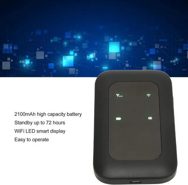 Alt view image 3 of 7 - 4G LTE Mobile Hotspot, 4G Portable WiFi with SIM Card Slot, Multifunctional High Speed Mobile WiFi Hotspot Wireless WiFi Device for Car Travel Camping, Support 10 Users Connections