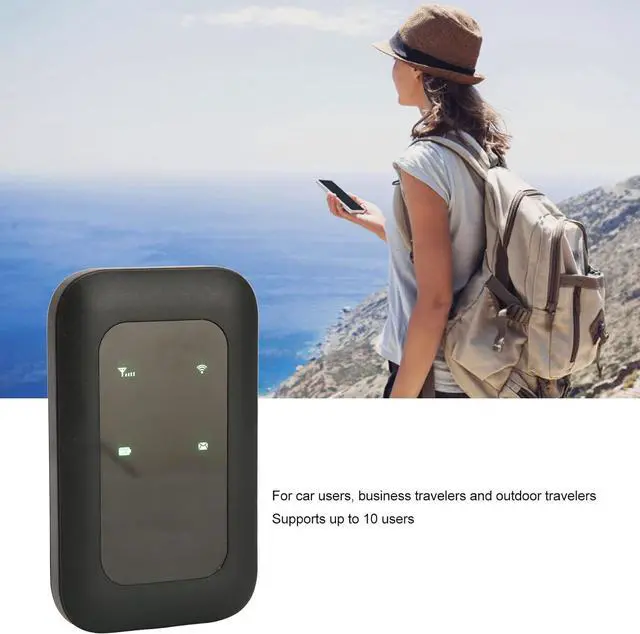 Alt view image 5 of 7 - 4G LTE Mobile Hotspot, 4G Portable WiFi with SIM Card Slot, Multifunctional High Speed Mobile WiFi Hotspot Wireless WiFi Device for Car Travel Camping, Support 10 Users Connections
