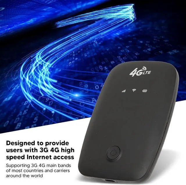 Alt view image 3 of 7 - Mobile WiFi Hotspot, H808 SIM Card Slot 4G LTE Mobile Router,with 2100mAh Battery,Sharing Up to 10 Users,LED Display,WiFi Router for Car Users Business Travelers