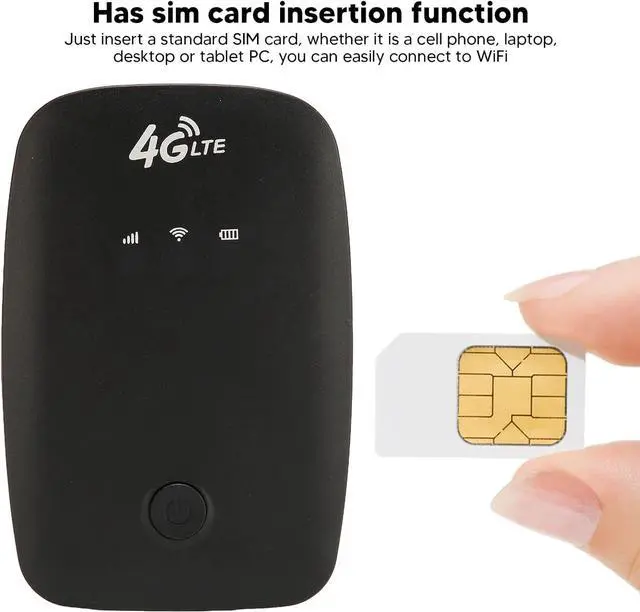 Alt view image 2 of 7 - Mobile WiFi Hotspot, H808 SIM Card Slot 4G LTE Mobile Router,with 2100mAh Battery,Sharing Up to 10 Users,LED Display,WiFi Router for Car Users Business Travelers