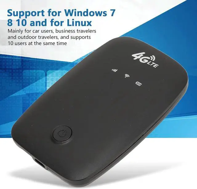 Alt view image 6 of 7 - Mobile WiFi Hotspot, H808 SIM Card Slot 4G LTE Mobile Router,with 2100mAh Battery,Sharing Up to 10 Users,LED Display,WiFi Router for Car Users Business Travelers