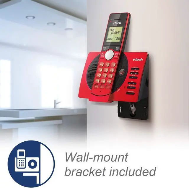 Alt view image 6 of 7 - VTech DECT 6.0 Dual Handset Cordless Phones with ITAD, CID, Backlit Keypads and Screens, Full Duplex Handset Speakerphones, Call Block Red - CS6929-26