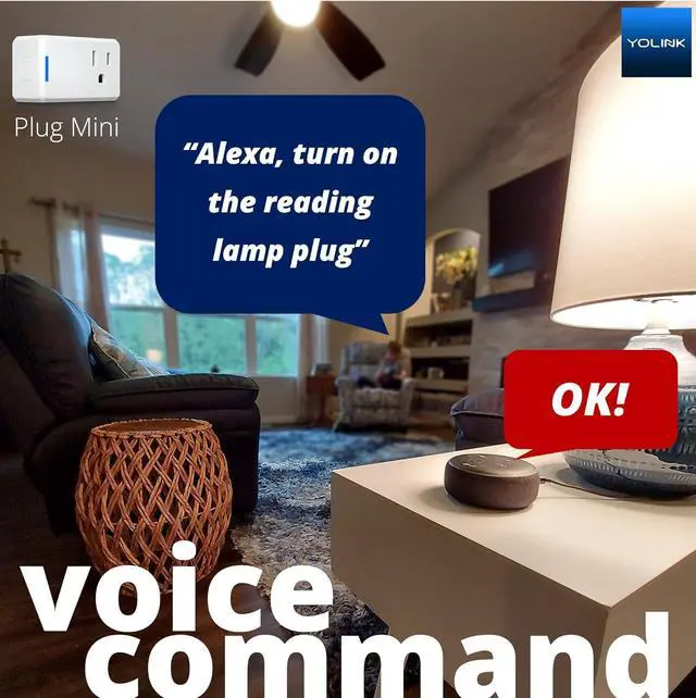 Alt view image 7 of 7 - YoLink Mini Plug, 1/4 Mile World's Longest Range Smart Home Plug Mini Outlet Compatible with Alexa Google Assistant IFTTT App Remote Control Home Appliances from Anywhere- YoLink Hub Required