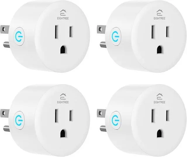 Main image of EIGHTREE Smart Plug, Mini Wi-Fi Plug That Works with Alexa & Google Home, Compatible with SmartThings, Smart Socket with Remote Control & Timer Function, 2.4Ghz Wi-Fi Only, No Hub Required