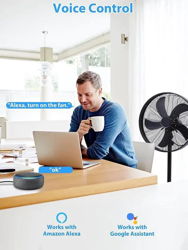 Alt view image 6 of 7 - EIGHTREE Smart Plug Alexa, Smart Outlet, Works with Alexa, Google Home and SmartThings, WiFi Smart Plugs with APP Remote Control and Timer Function, 2.4GHz Wi-Fi Only, Prise Intelligente, 4Packs