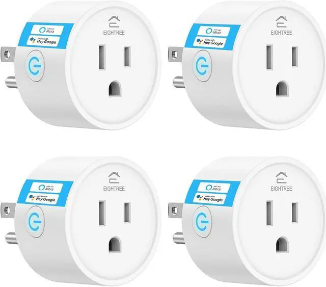 Main image of EIGHTREE Smart Plug Alexa, Smart Outlet, Works with Alexa, Google Home and SmartThings, WiFi Smart Plugs with APP Remote Control and Timer Function, 2.4GHz Wi-Fi Only, Prise Intelligente, 4Packs