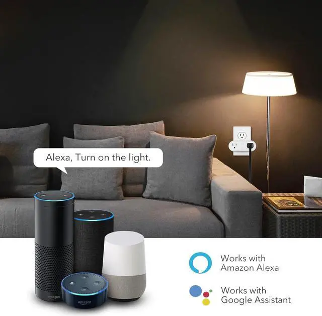 Alt view image 5 of 7 - HBN Smart Plug 15A, WiFi&Bluetooth Outlet Extender Dual Socket Plugs Works with Alexa, Google Home Assistant, Remote Control with Timer Function, No Hub Required, ETL Certified, 2.4G WiFi Only, 4-Pack