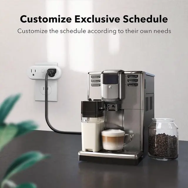 Alt view image 4 of 7 - HBN Smart Plug 15A, WiFi&Bluetooth Outlet Extender Dual Socket Plugs Works with Alexa, Google Home Assistant, Remote Control with Timer Function, No Hub Required, ETL Certified, 2.4G WiFi Only, 4-Pack