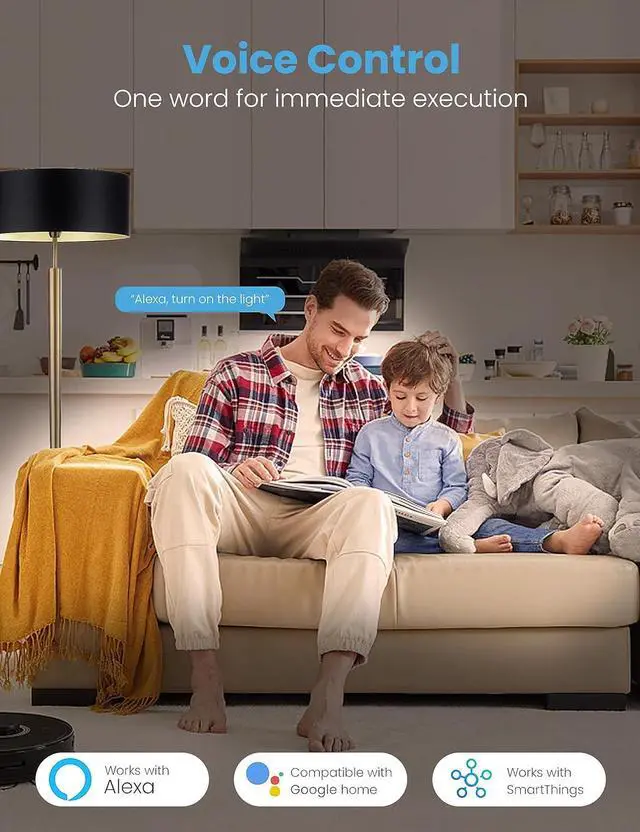 Alt view image 4 of 7 - Smart Plug 5GHz, EIGHTREE Smart Plug Works with Alexa & Google Home, 5GHz & 2.4GHz WiFi Compatible, with Remote Control & Timer Function, 4 Pack