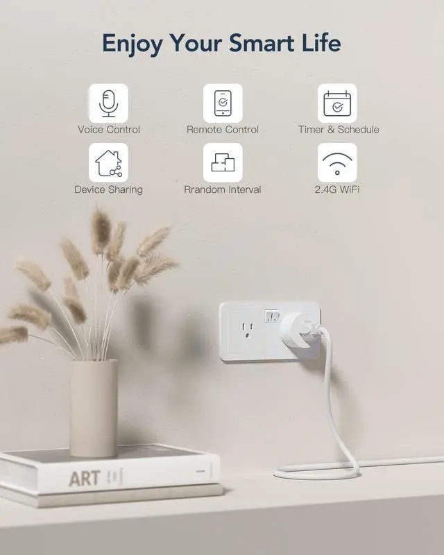 Alt view image 5 of 6 - GNCC Mini Smart Plug, WiFi Outlets Work with Alexa & Google Assistant, Functions with Timer & Schedule, Remote Control with SmartLife, 2.4GHz WiFi Only but No Hub Required