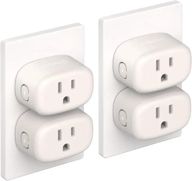 Main image of Nooie Smart Plug Works with Alexa Google Home WiFi Outlet Mini Smart Socket with Child Lock and Timer Countdown Function, No Hub Required for Smart Home Life (4 Pack)