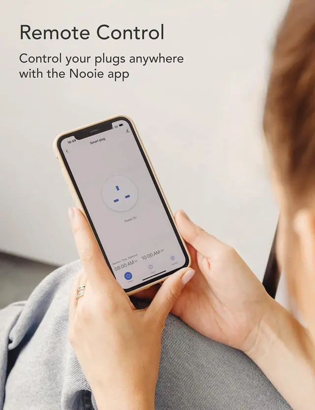 Alt view image 7 of 7 - Nooie Smart Plug Works with Alexa Google Home WiFi Outlet Mini Smart Socket with Child Lock and Timer Countdown Function, No Hub Required for Smart Home Life (4 Pack)