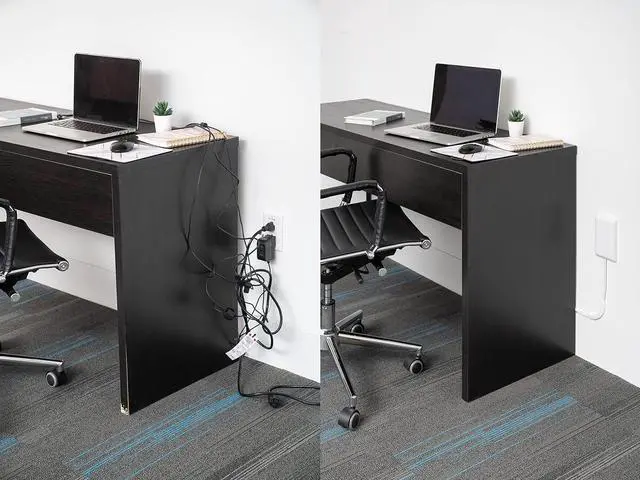 Alt view image 3 of 6 - Sleek Socket 6 Outlet Surge Protector, Ultra-Thin Outlet Concealer with Cord Concealer Kit, 6-Foot Cord, Universal Size, UL Certified (Ideal for Home Office & Home Theater) White