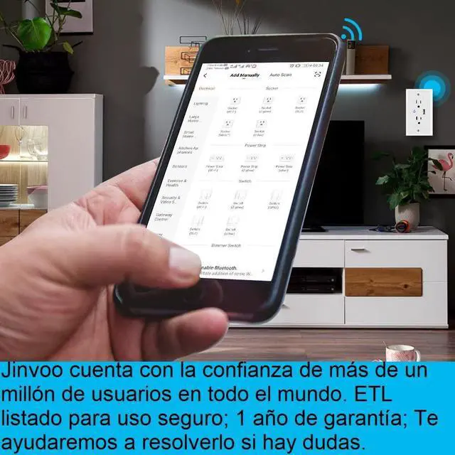 Alt view image 5 of 7 - Zauzau WiFi Smart Socket Outlet 2 AC Individual Control 16A 3000W USB Charger Works with Alexa Echo Google Home Neutral Wire Required cETL Listed FCC Certified White (1 Pack)