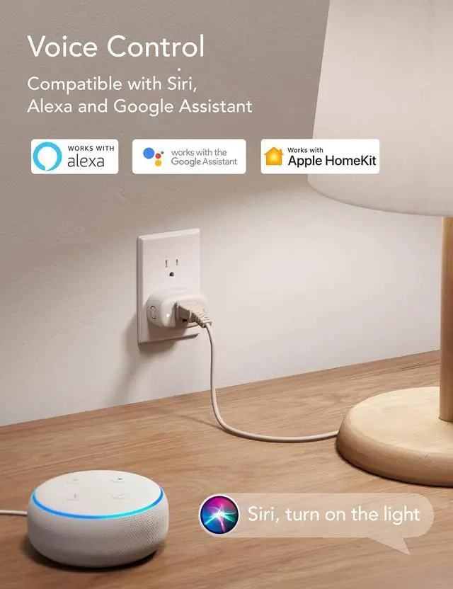 Alt view image 3 of 6 - Nooie Smart Plug Compatible with Alexa, WiFi Outlet Smart Socket with Child Lock and Timer Countdown Function, No Hub Required for Smart Home Life