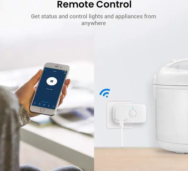 Alt view image 4 of 7 - BroadLink Smart Plug (NoAPP Version), Mini Wi-Fi Timer Smart Outlet Socket Works with Alexa/Google Home/IFTTT, No Hub Required, Remote Control Anywhere