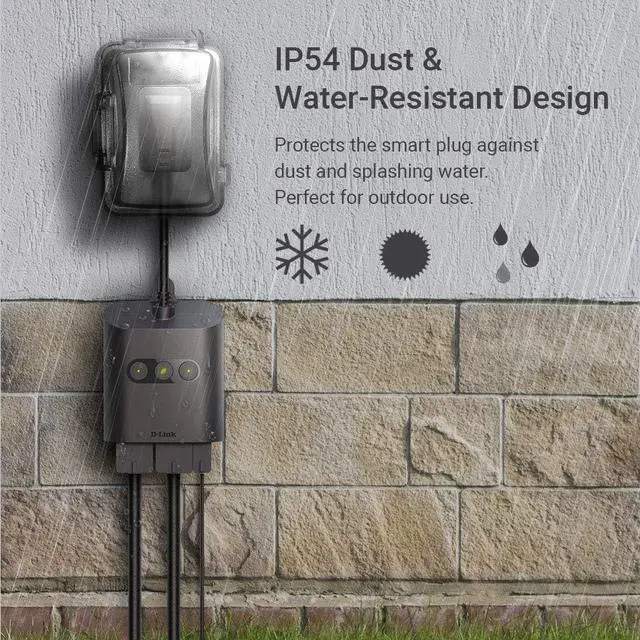 Alt view image 4 of 7 - D-Link Outdoor Smart Plug, D-Link Wi-Fi Smart Outlet With 2 Grounded Sockets + 1 USB Port, Smart Home Voice Control, Works With Amazon Alexa, Google Assistant and IFTTT - (DSP-W320) | Black