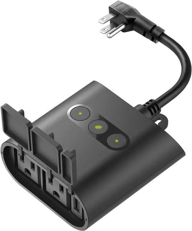 Main image of D-Link Outdoor Smart Plug, D-Link Wi-Fi Smart Outlet With 2 Grounded Sockets + 1 USB Port, Smart Home Voice Control, Works With Amazon Alexa, Google Assistant and IFTTT - (DSP-W320) | Black