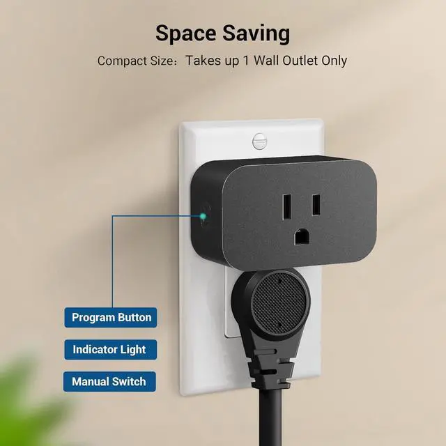 Alt view image 4 of 7 - DEWENWILS Indoor Remote Control Outlet, Wireless Remote Light Switch, No Interference Remote Outlet Switch, No Wiring, 15A/1875W, 100ft RF Range, Compact Design