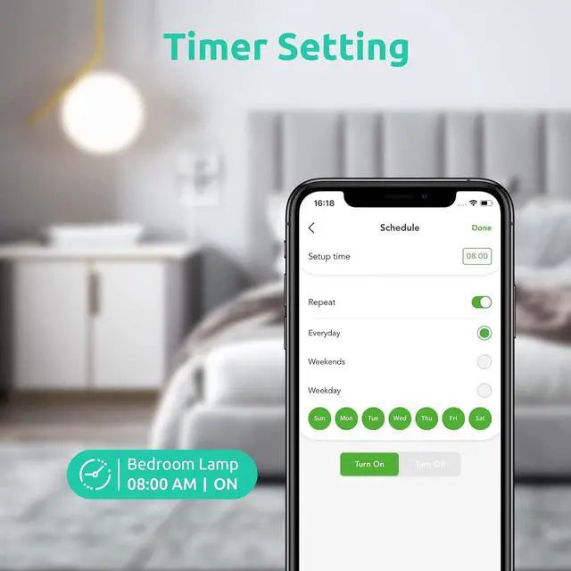 Alt view image 2 of 6 - VOCOlinc Smart Plug, Mini WiFi Outlet Socket Works with HomeKit Alexa Google Home Nest Hub, Voice Control, Remote Access, Timer, No Hub Required, 15A 1800W 2.4GHz Network 3 Pack