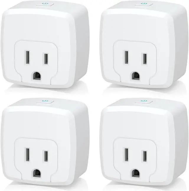 Main image of HBN Smart Plug Mini 15A, WiFi Smart Outlet Works with Alexa, Google Home Assistant, Remote Control with Timer Function, No Hub Required, ETL Certified, 2.4G WiFi Only, 4-Pack