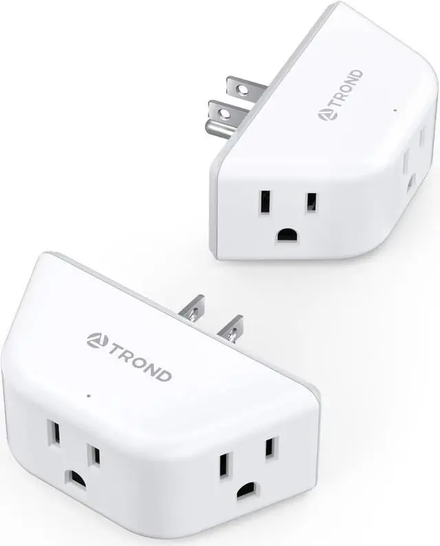Main image of TROND 2 Pack Multi Plug Outlet Extender, Wall Outlet Splitter with 3 Way Plug, Cruise Ship Travel Essentials, 3-Sided Electrical Expanders, Small Multiple Adapter for Home Office Dorm Room Accessories