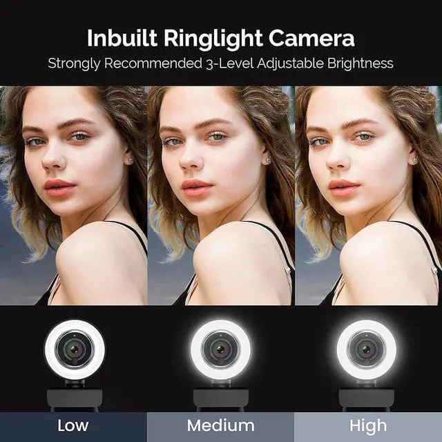 Alt view image 2 of 7 - PC Webcam for Streaming HD 1080P, Vitade 960A USB Pro Computer Web Camera Video Cam for Mac Windows Laptop Conferencing Gaming with Microphone & Ring Light