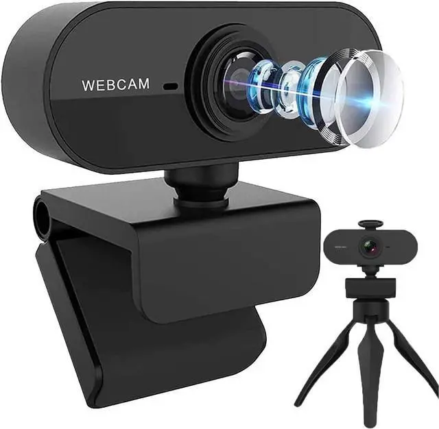 Main image of Webcam with Microphone, Full HD 1080P Webcam for PC, Laptop, Desktop, MAC, Plug and Play Web Camera with Privacy Cover, USB Camera for YouTube, Zoom, Skype, Facetime, Windows, Linux, and macOS